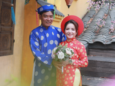 Ảnh cưới của Huỳnh Văn Lối và Đỗ Thị Thu Trinh