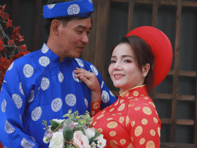Ảnh cưới của Huỳnh Văn Lối và Đỗ Thị Thu Trinh