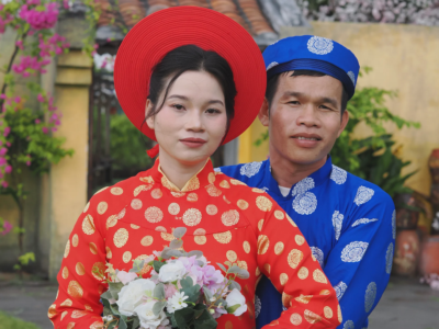 Ảnh cưới của Đặng Văn Sữ và Nguyễn Thị Ngọc Xoàn