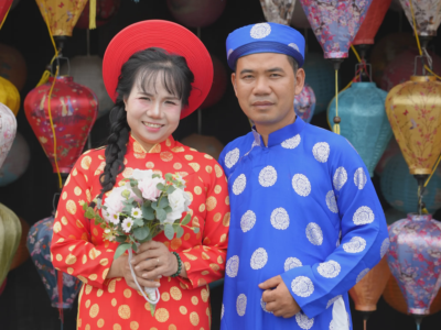 Ảnh cưới của Nguyễn Hữu Trung và Lê Thị Thu